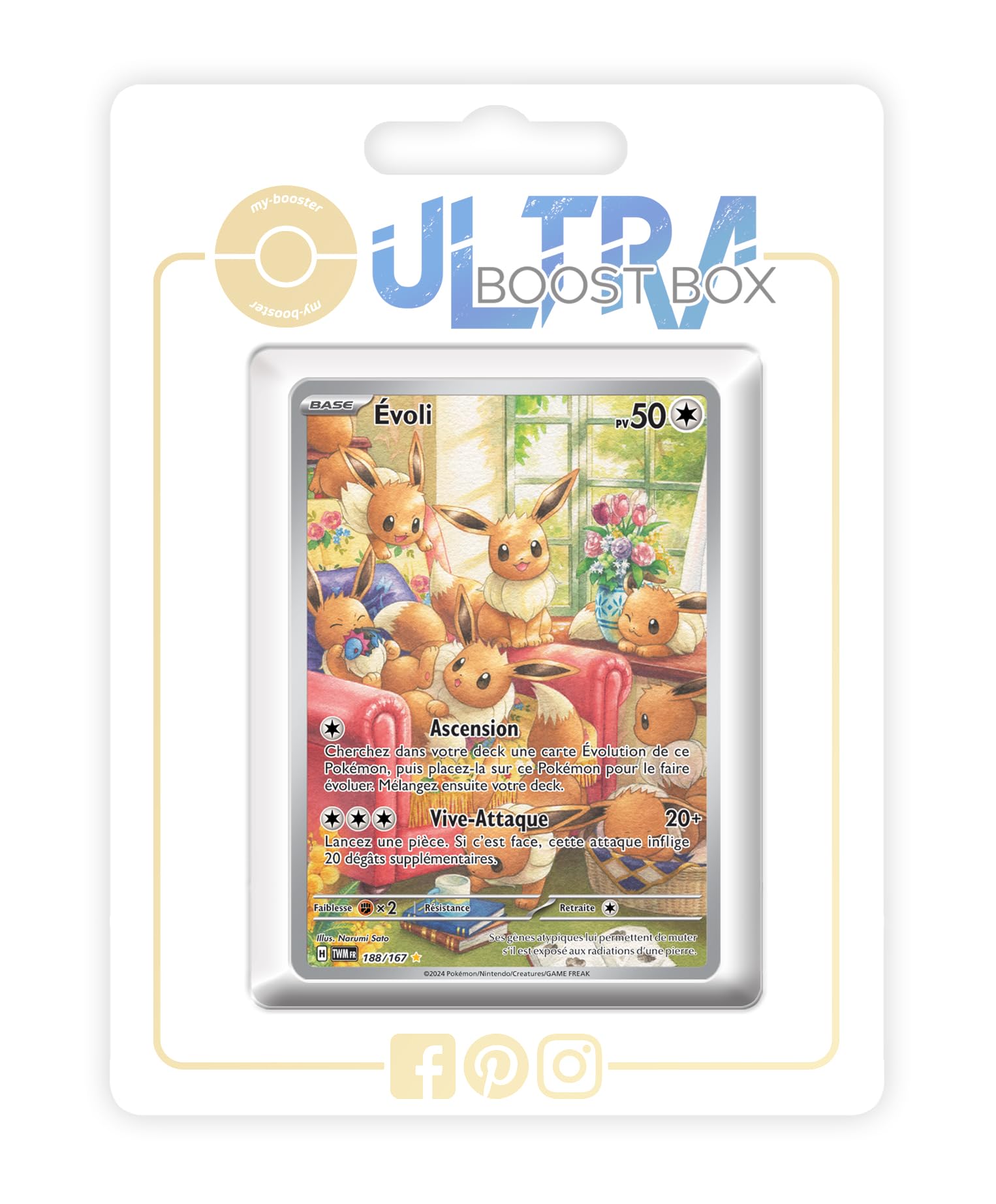 my-booster Company Carte Pokemon, Colore No, SV06-FR-UB-188