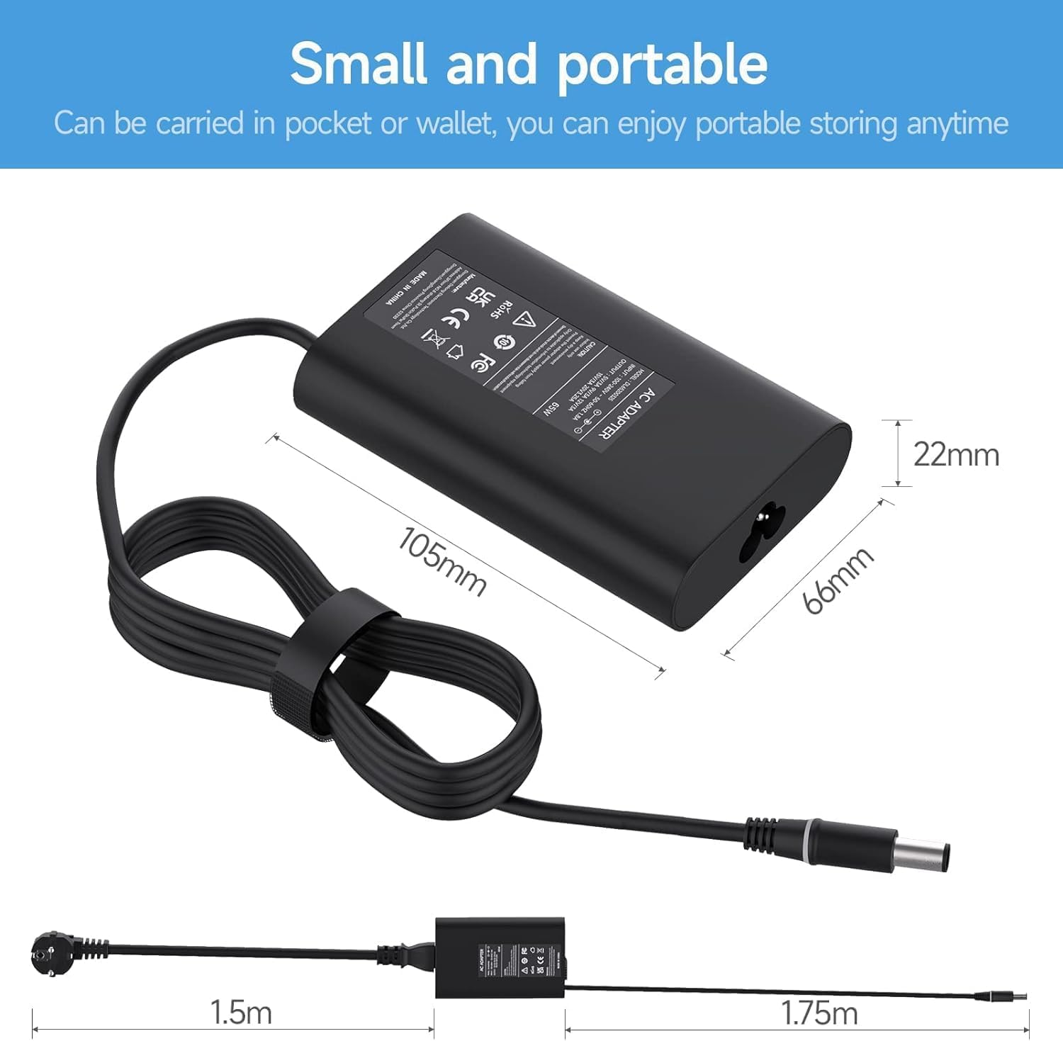 Alimentatore 65W per Portatili Dell Latitude - immagine 5