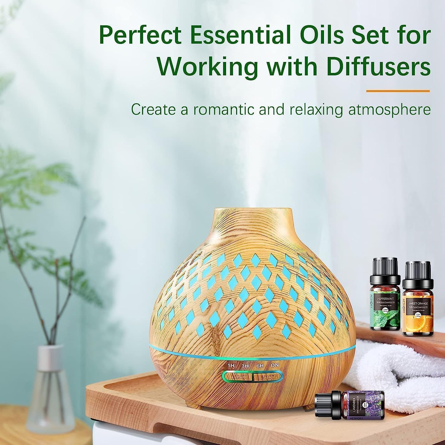 Aeshory Set di Oli Essenziali Puri 6 x 10ML - immagine 4