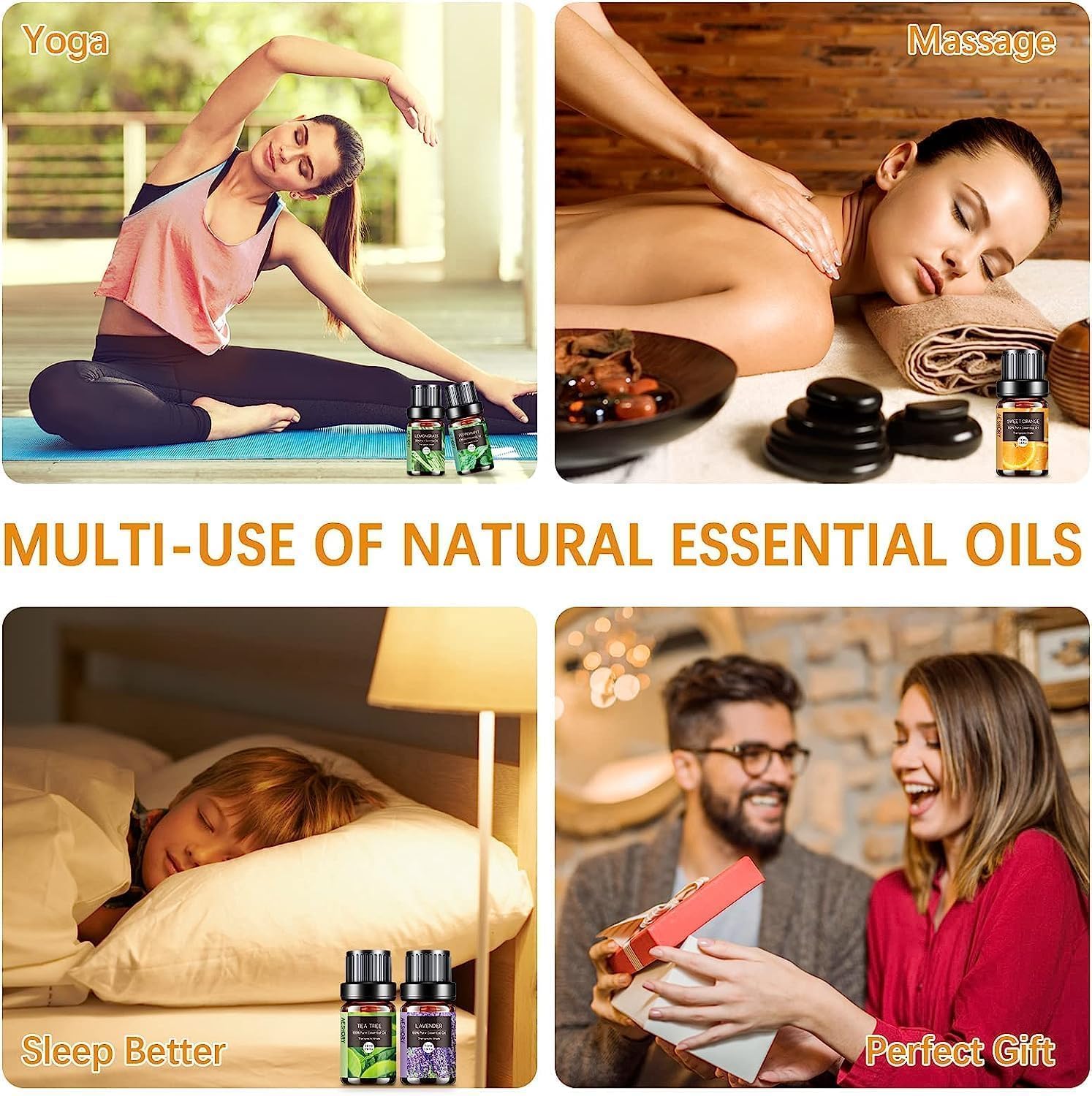 Aeshory Set di Oli Essenziali Puri 6 x 10ML - immagine 6