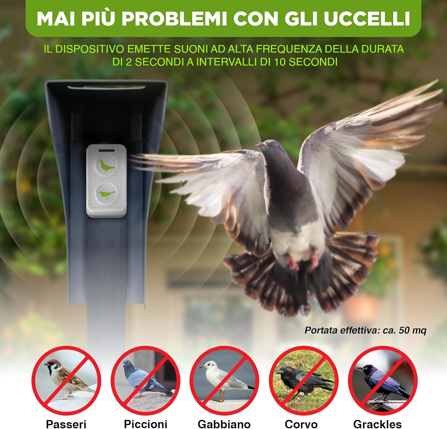 ISOTRONIC Deterrente per piccioni e uccelli - immagine 9