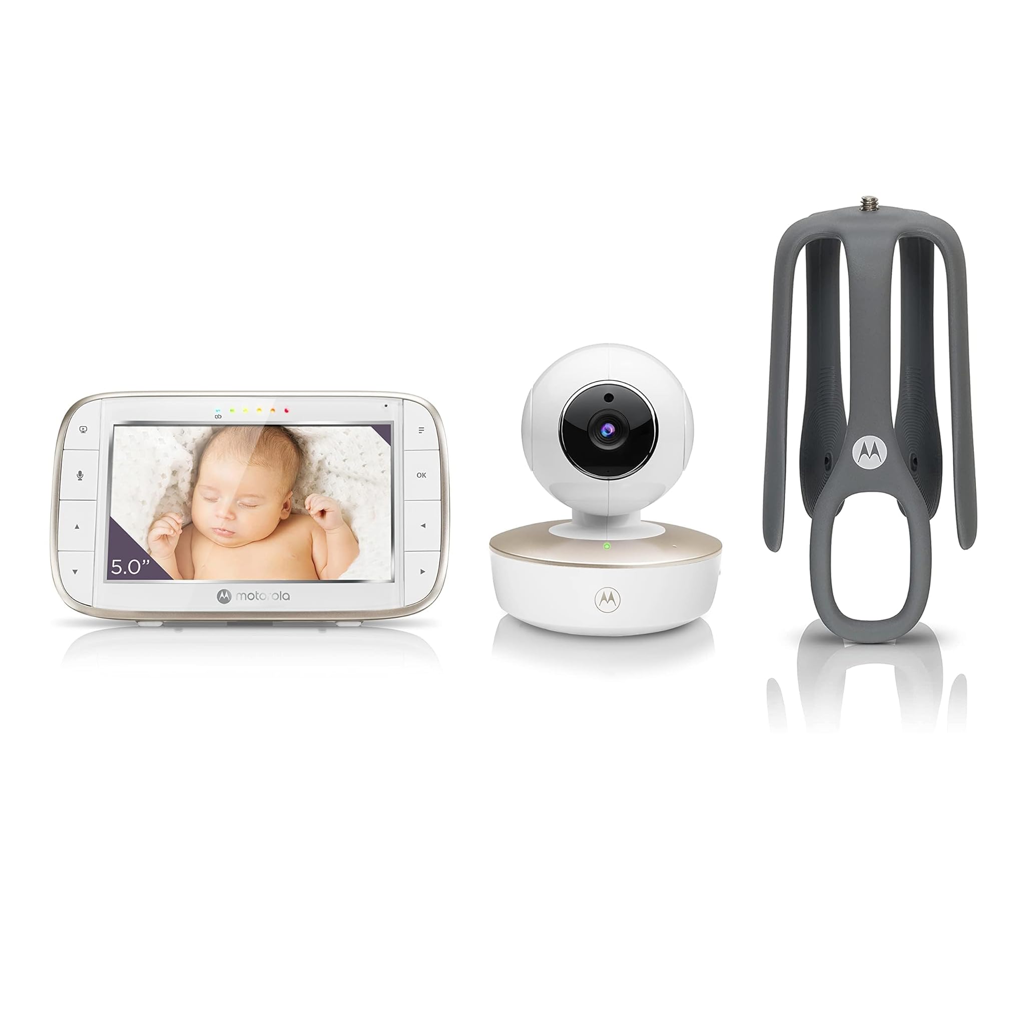 Motorola Nursery VM855 - Baby Monitor Wi-Fi 5 pollici, Bianco