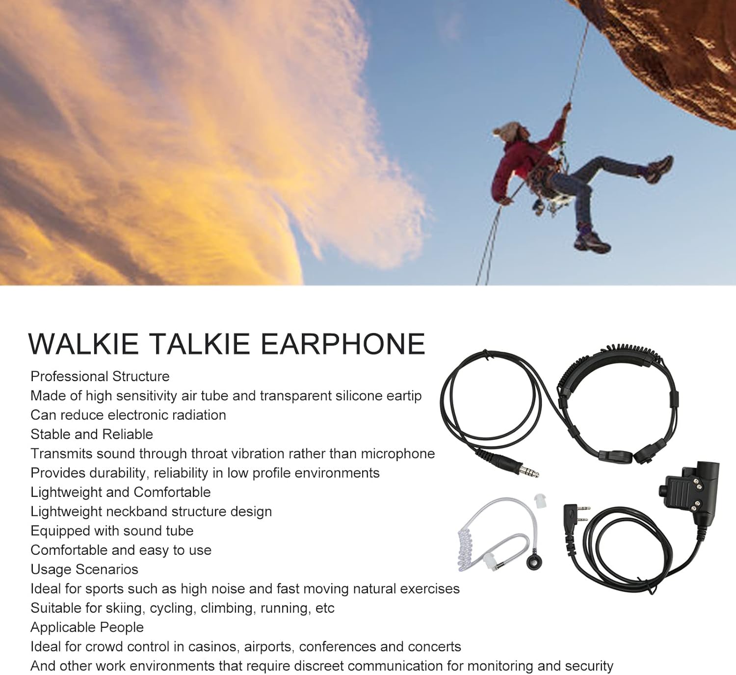 Gola Mic Walkie Talkie Auricolare con U94 PTT - immagine 3