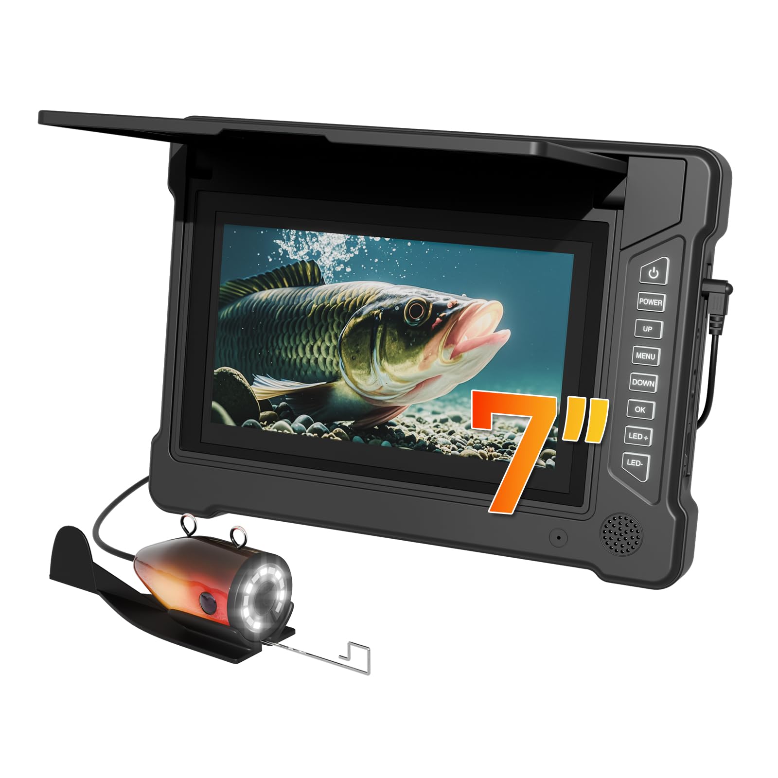 Ecoscandaglio Telecamera Subacquea 7" IP68 15M