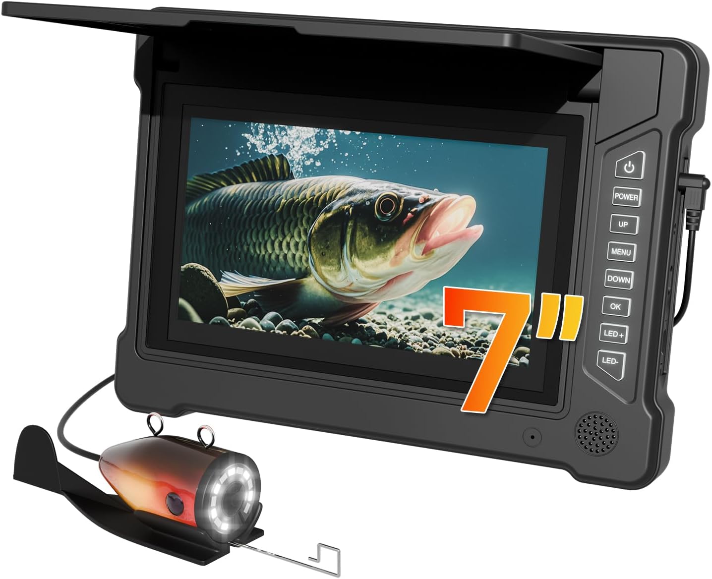 Ecoscandaglio Telecamera Subacquea 7" IP68 15M - immagine 1