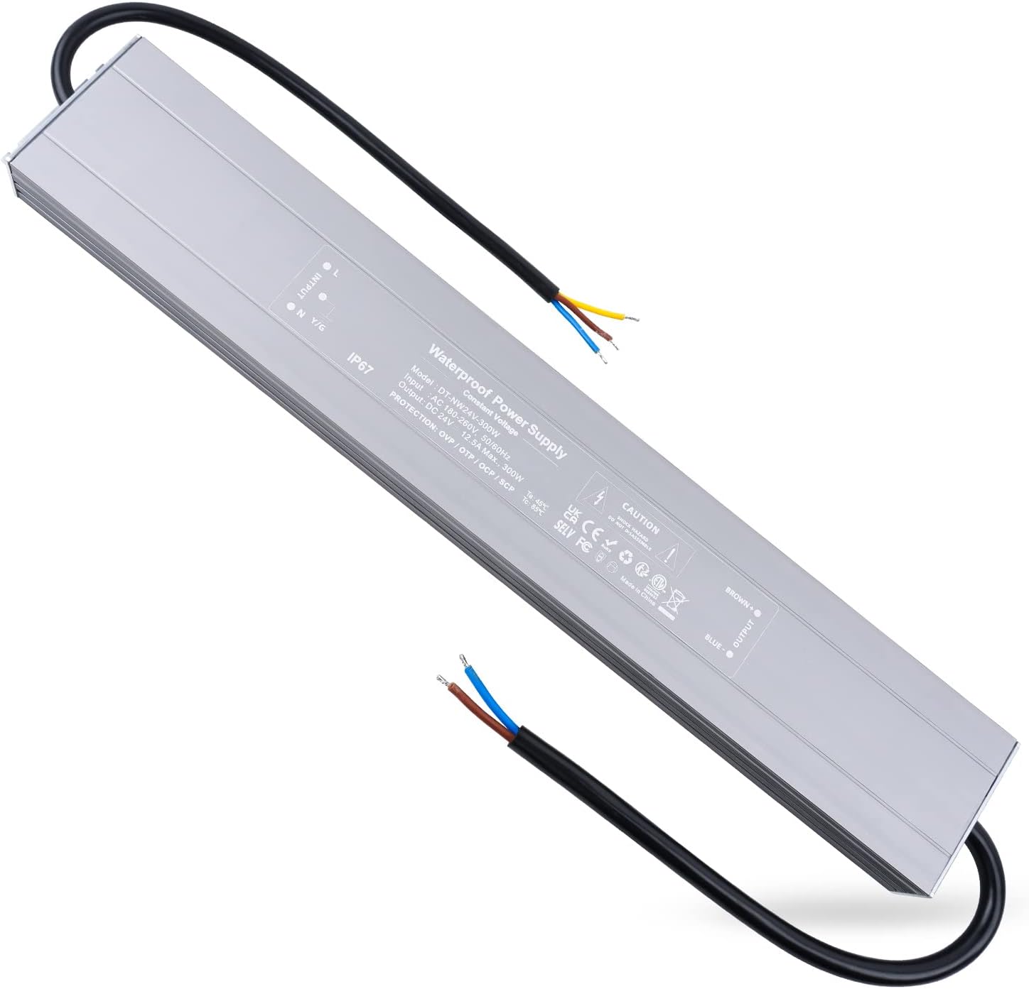 Reylax Trasformatore LED 24V 300W Impermeabile IP67