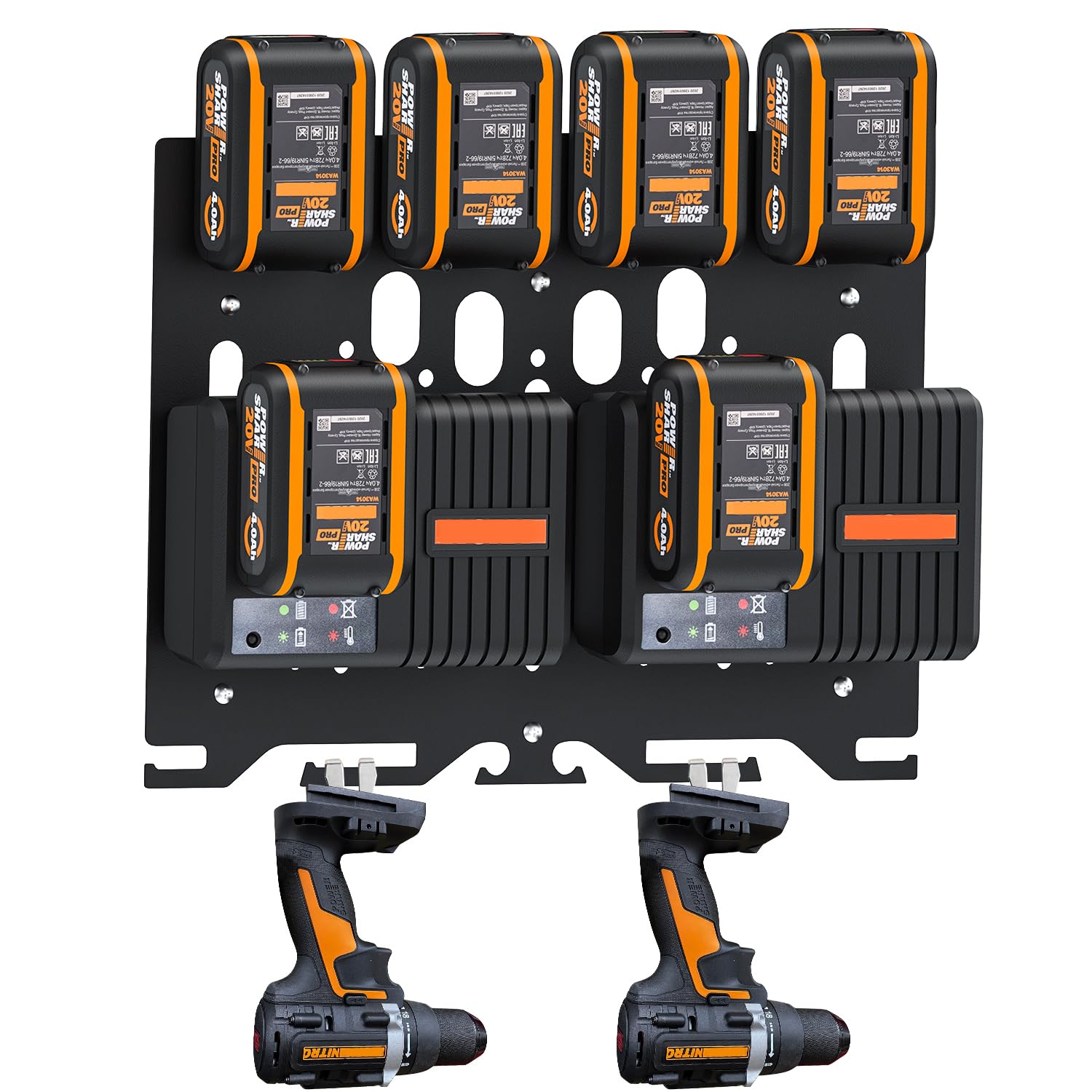 Ditkok Supporto Parete 3 in 1 per Caricabatterie Worx