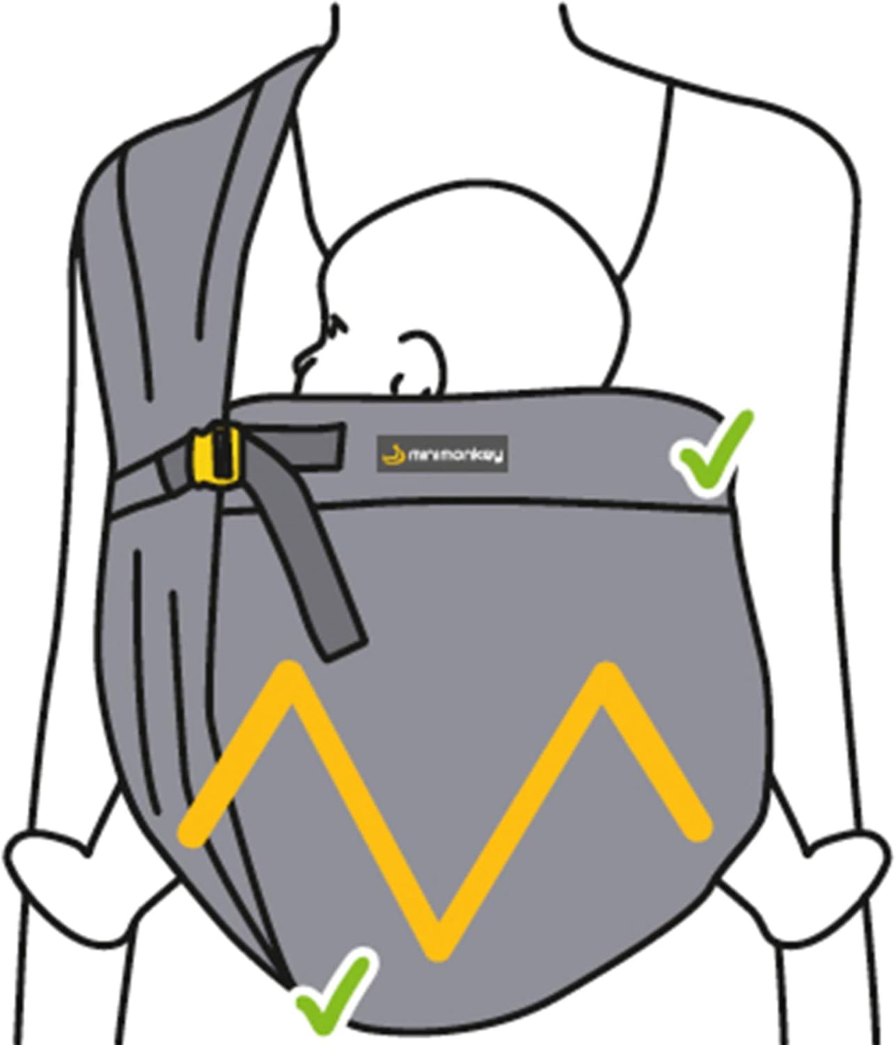 Borsa a tracolla unisex Minimonkey Grey - immagine 2