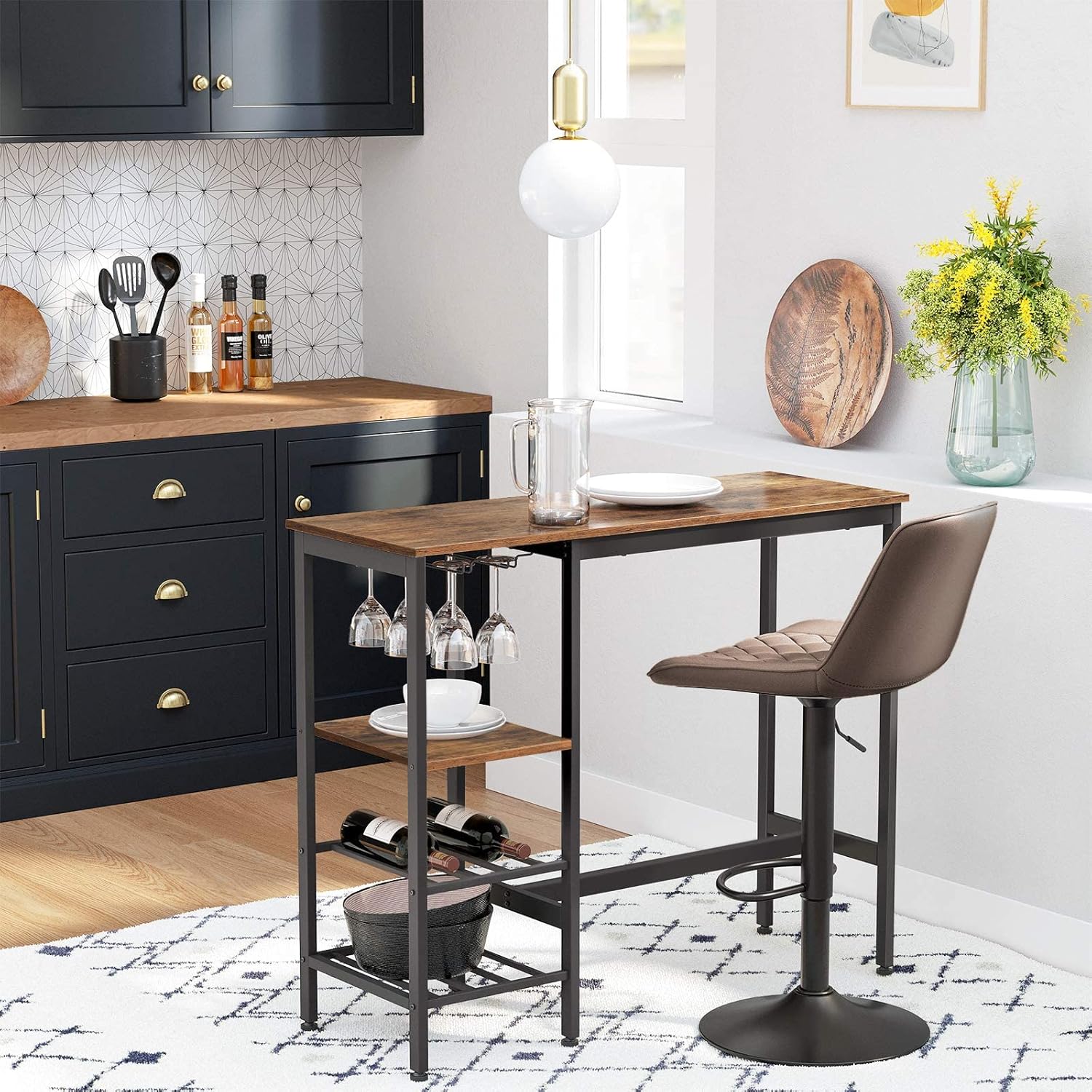 Vasagle Tavolo Alto Industriale 110x40x90cm - immagine 4