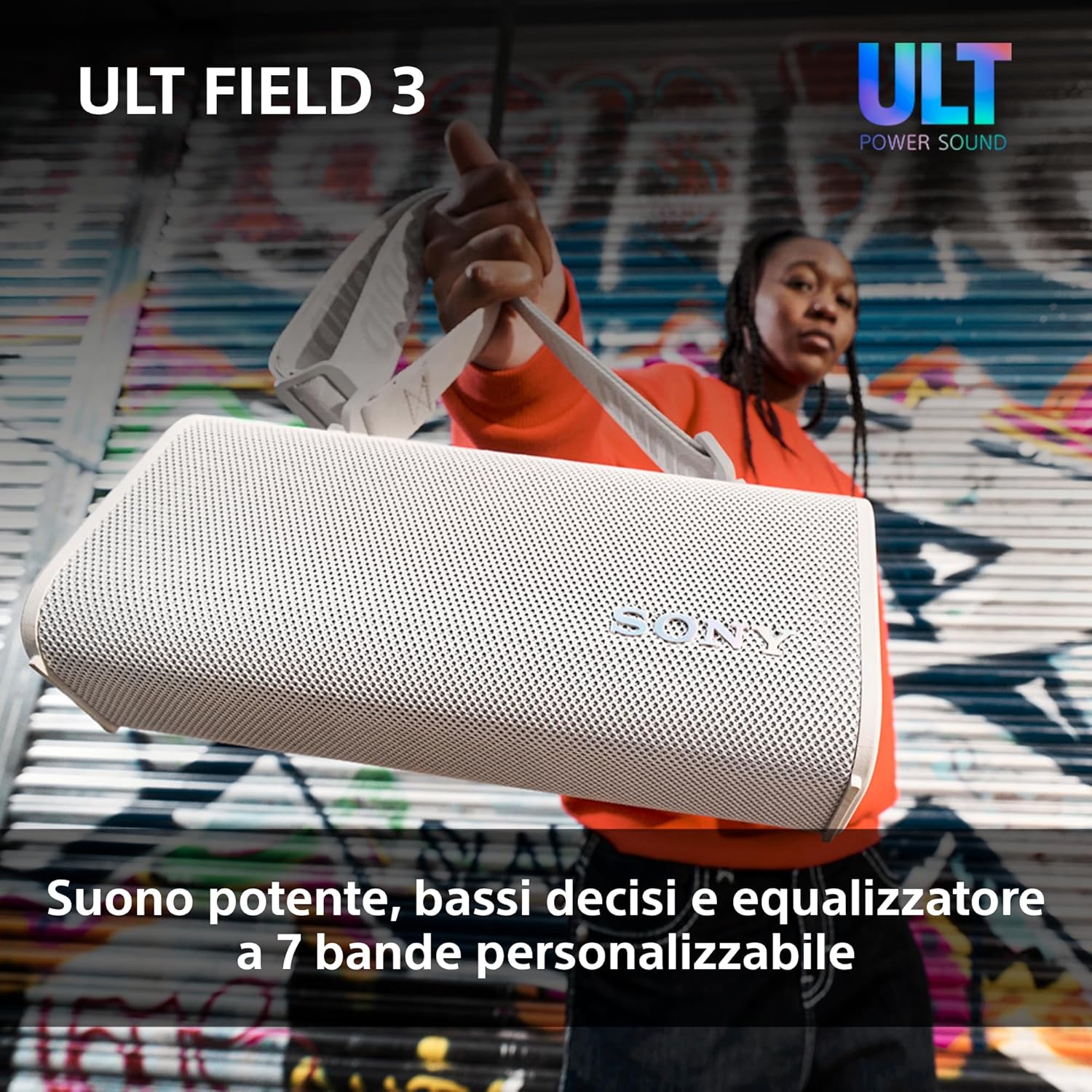 Sony ULT FIELD 3 - Speaker Bluetooth Portatile, Bianco - immagine 3