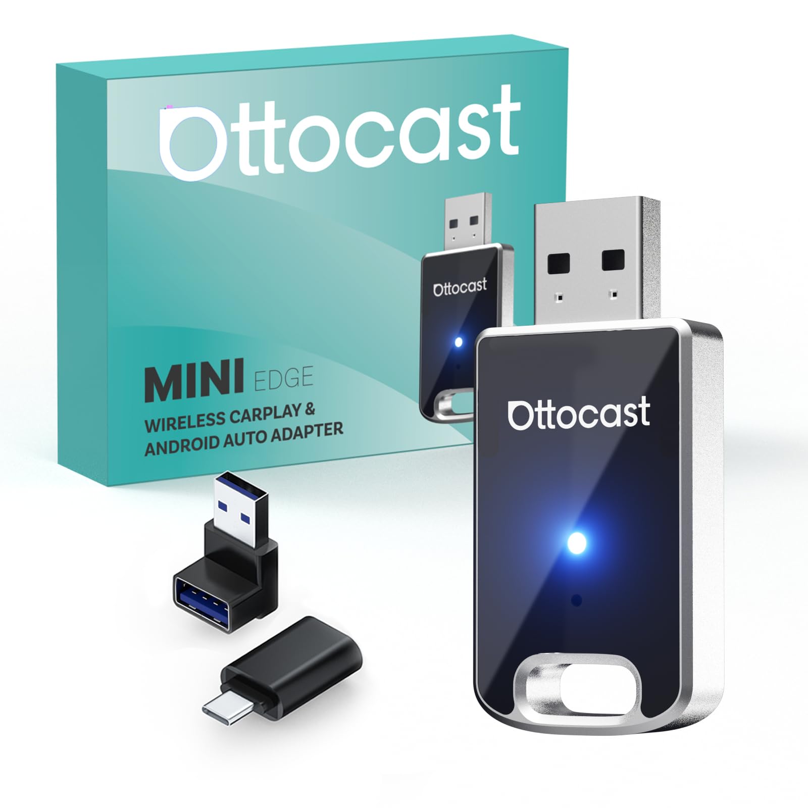 (Nuovo Modello 2025) Ottocast Adattatore Wireless 2 in 1