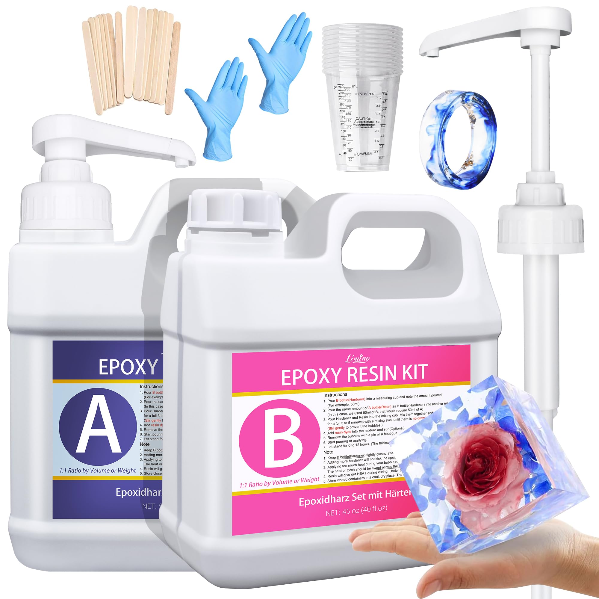 Resina Epossidica con Indurente 2,7 kg/2,4 l Trasparente