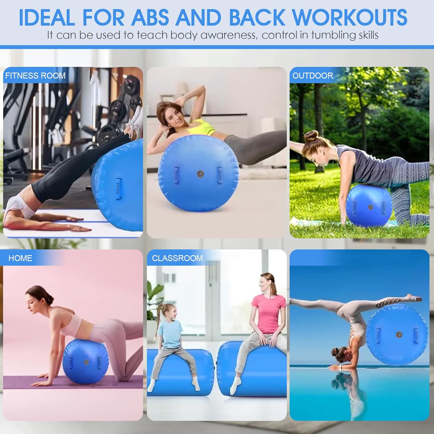 Rullo Gonfiabile 80/90cm con Pompa ad Aria Elettrica - immagine 5