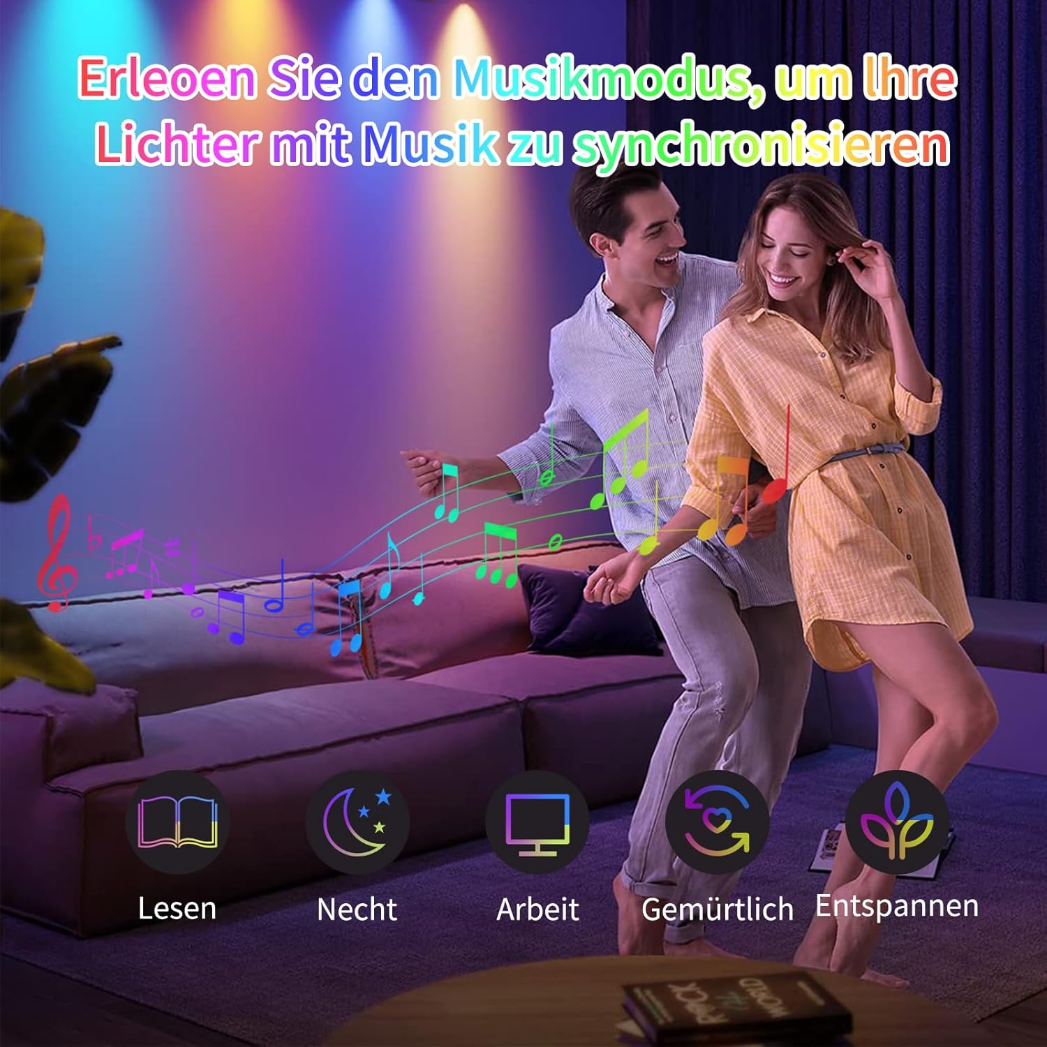 I-shunfa Lampadina LED WI-FI Smart E14 RGB (3 Pezzi) - immagine 4