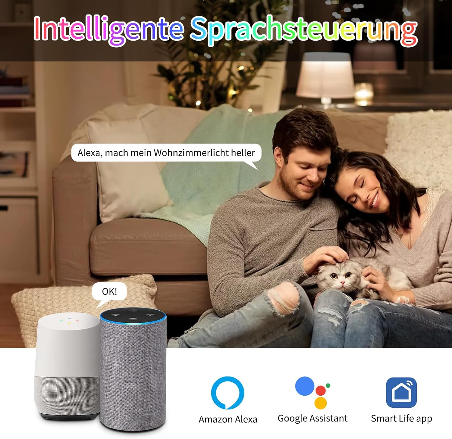 I-shunfa Lampadina LED WI-FI Smart E14 RGB (3 Pezzi) - immagine 5