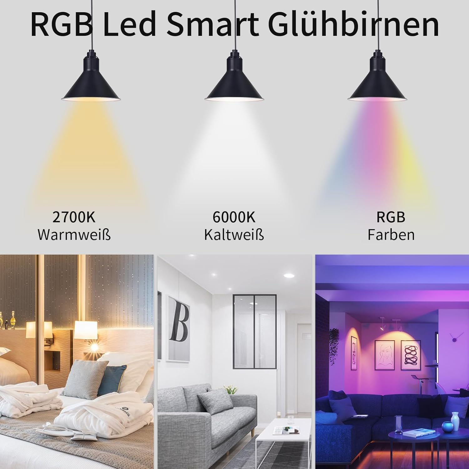 I-shunfa Lampadina LED WI-FI Smart E14 RGB (3 Pezzi) - immagine 7