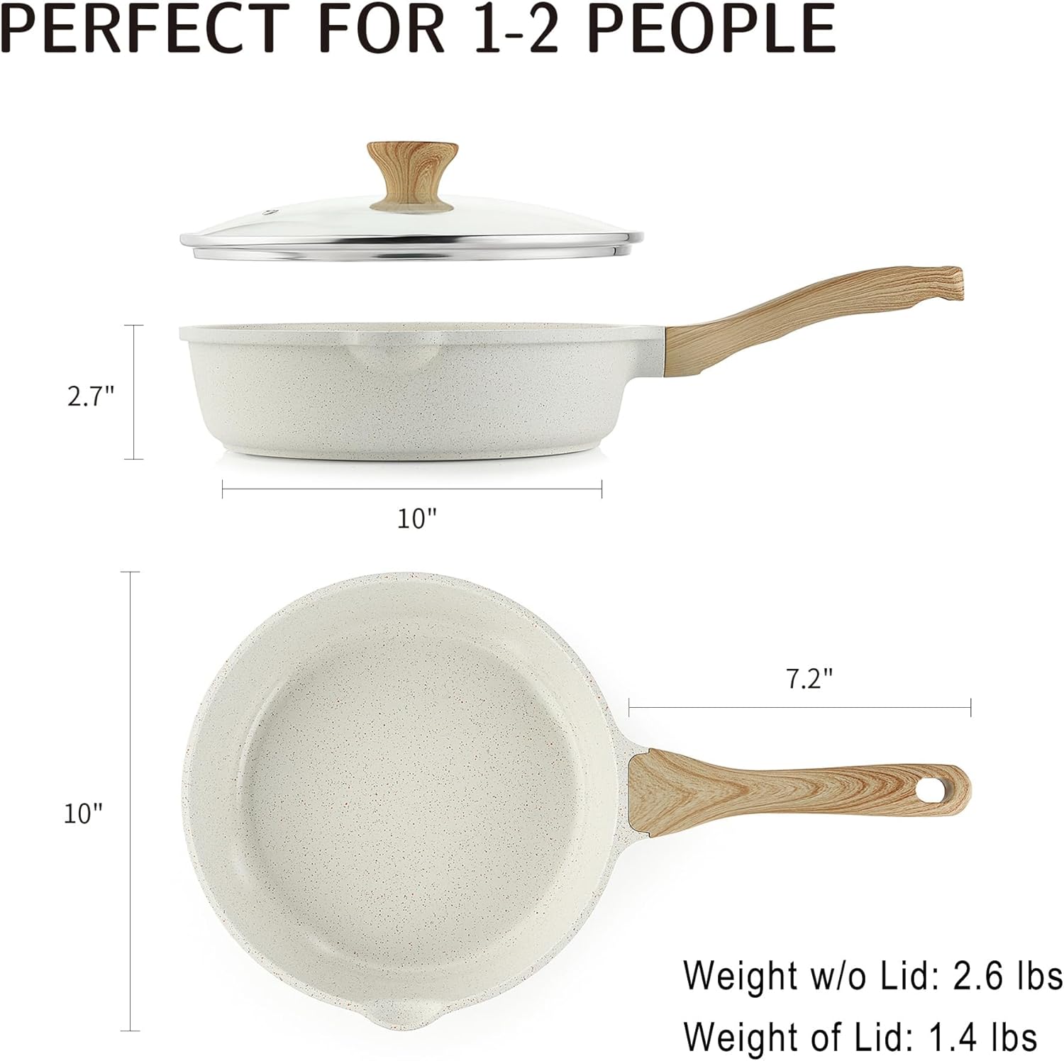 Sensarte Padella Antiaderente 28 cm in Ceramica - immagine 6