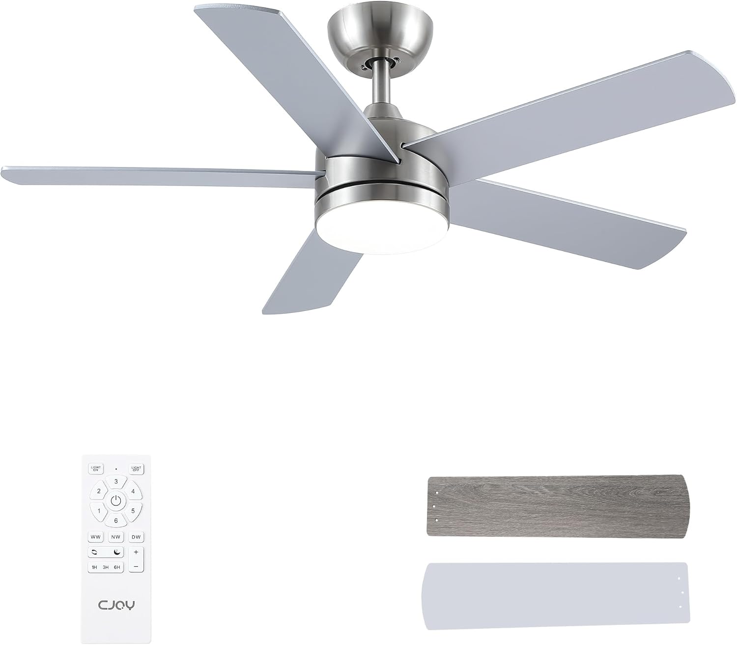 Cjoy - Ventilatore da Soffitto con Luce 107cm