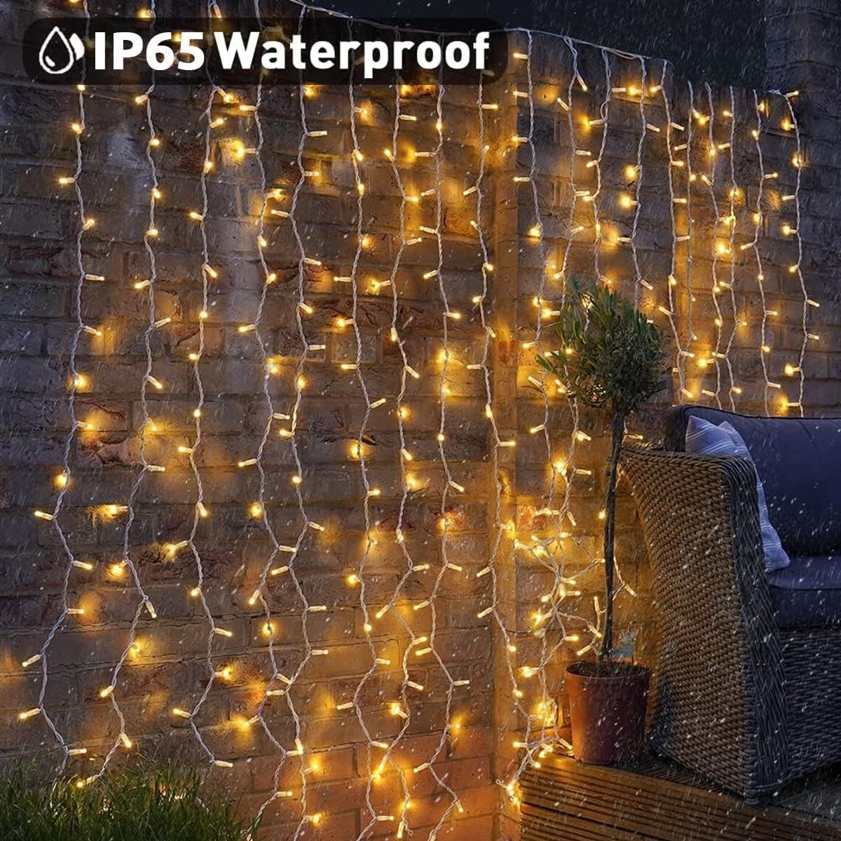 Dekofun Tenda Luminosa 300 LED 3x3m con Timer - immagine 7