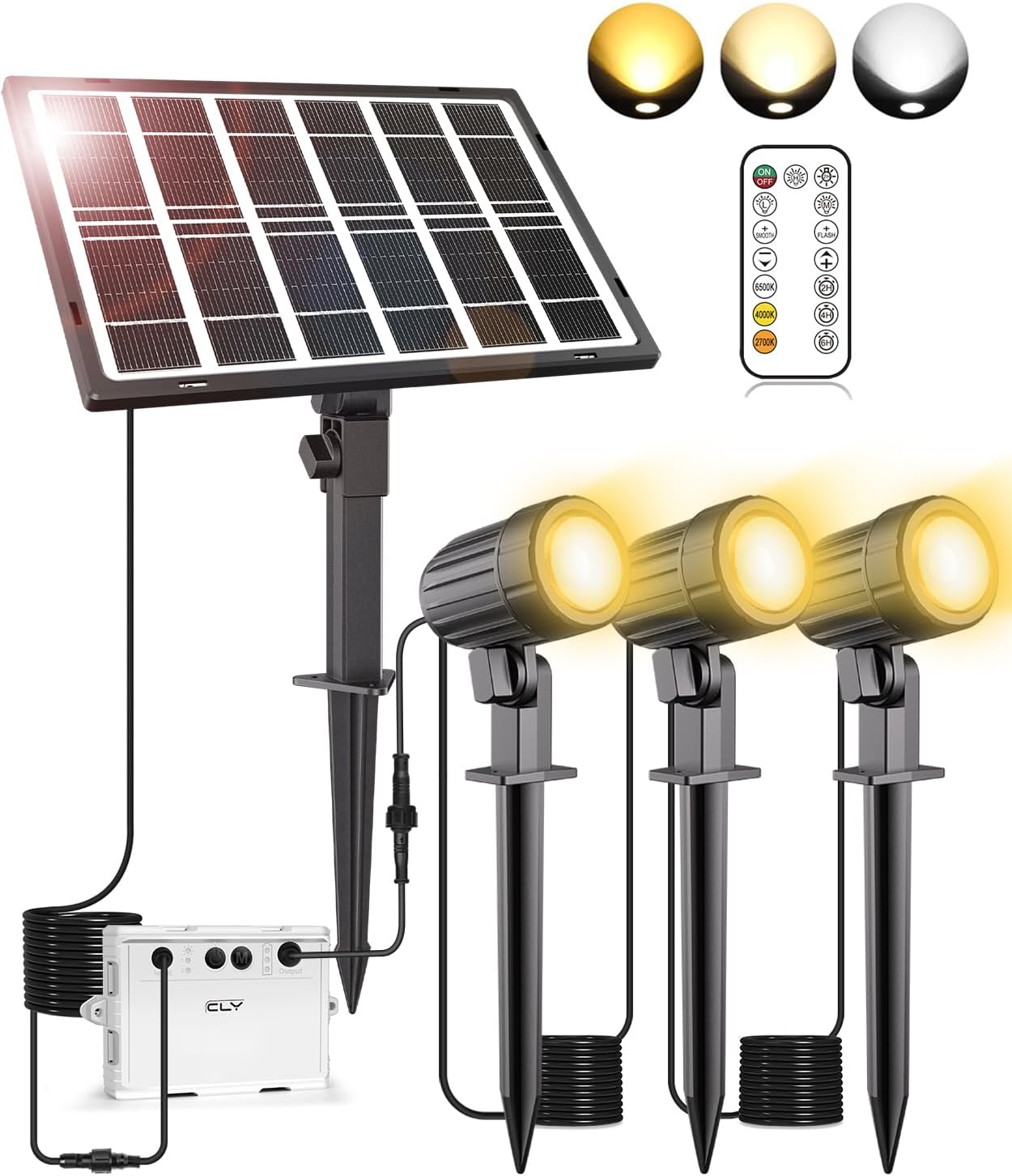 CLY Faretto Solare da Esterno IP66 con Timer - immagine 1