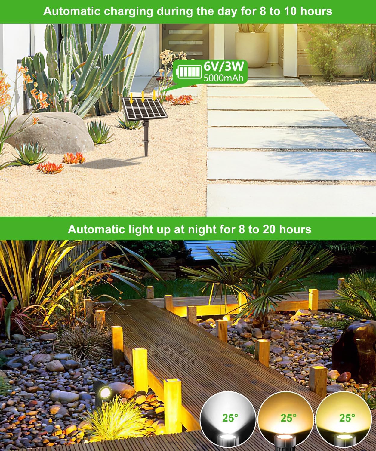 CLY Faretto Solare da Esterno IP66 con Timer - immagine 2