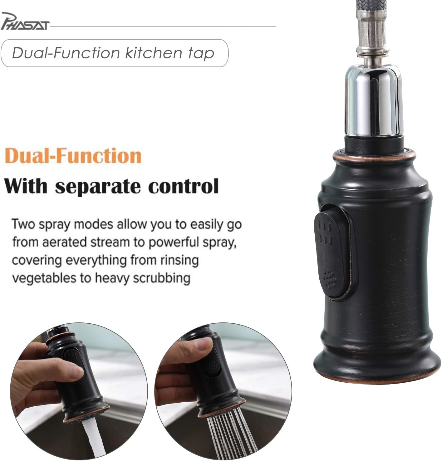 Phasat Miscelatore Cucina con Doccetta Estraibile - immagine 5