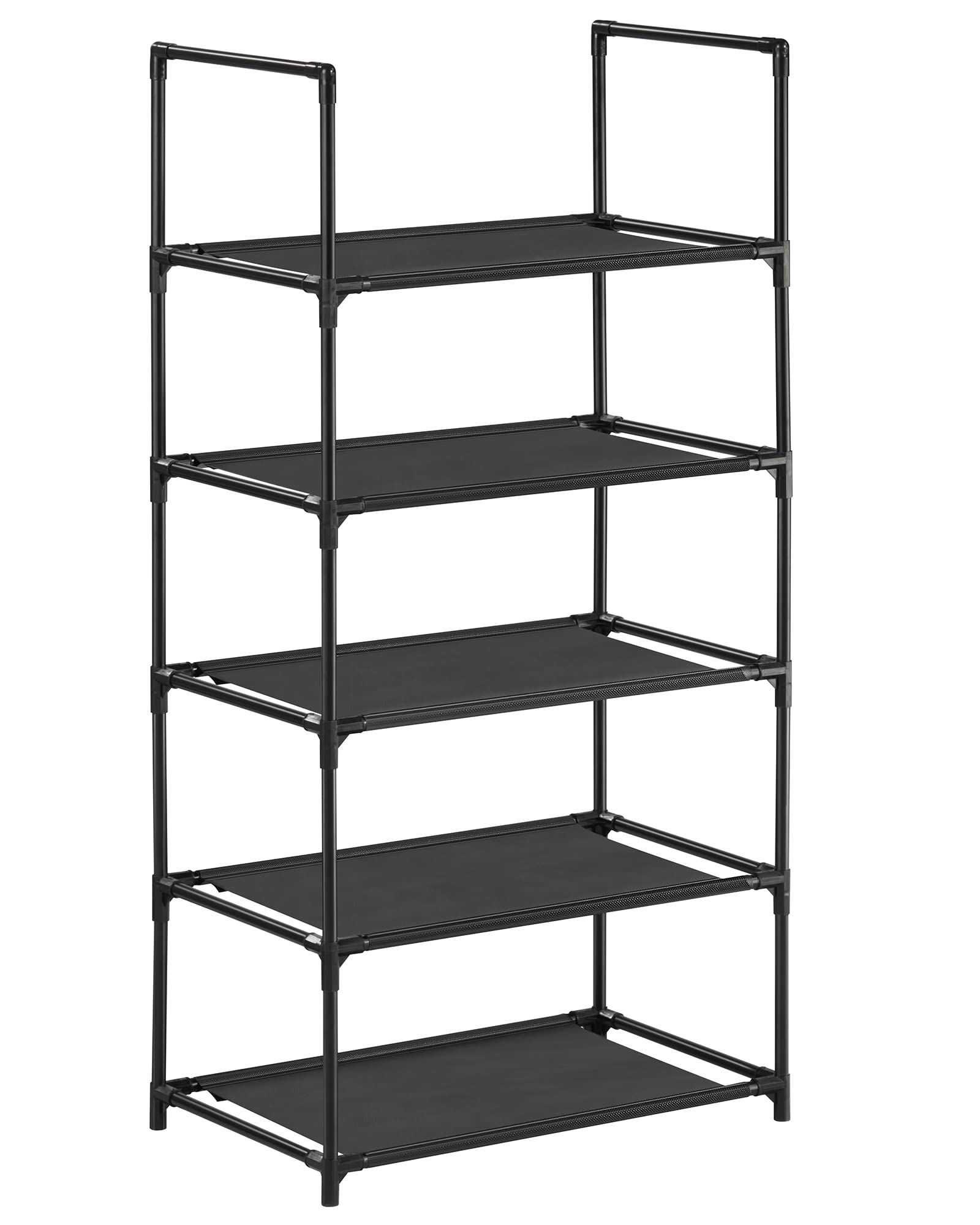 Songmics Scarpiera a 5 Ripiani 28x45x89 cm, Nero