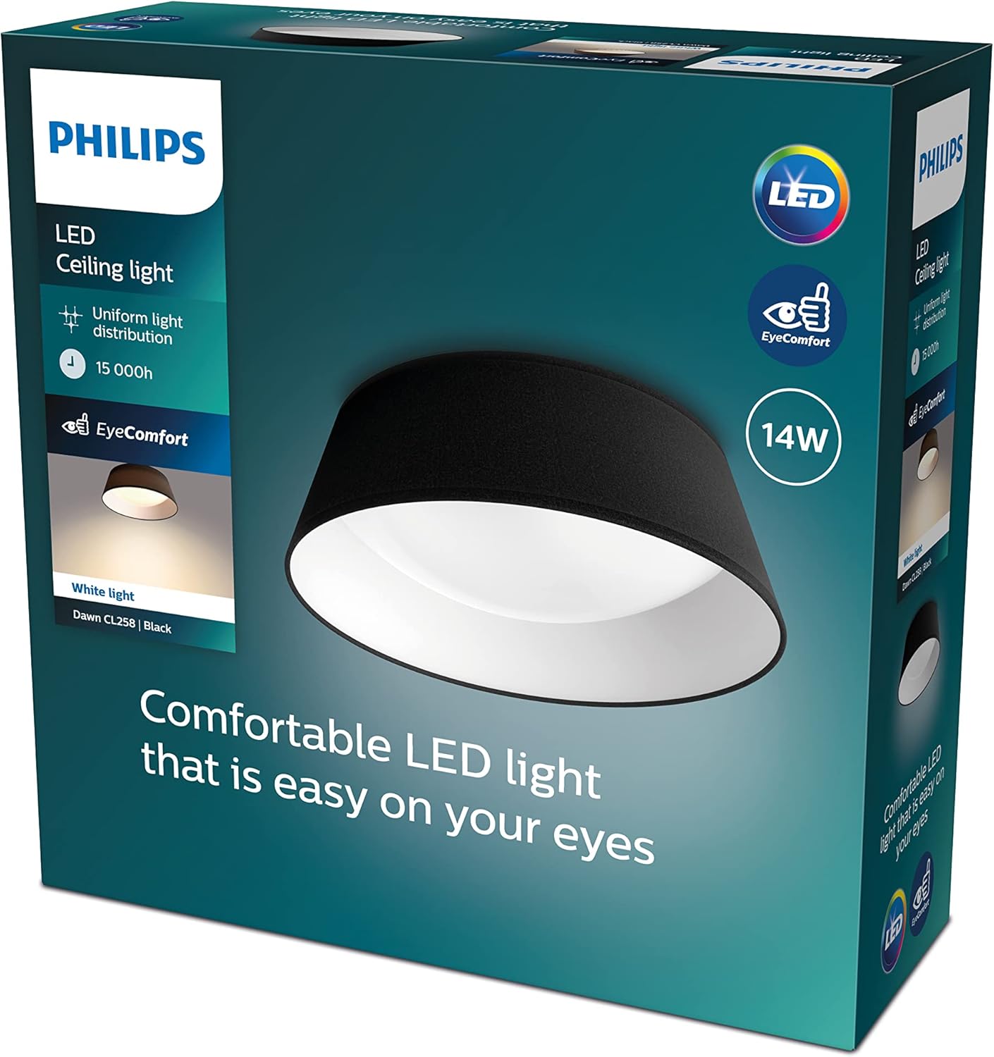 Philips Lighting Lampada da Soffitto LED Dawn 14W, Nero - immagine 2