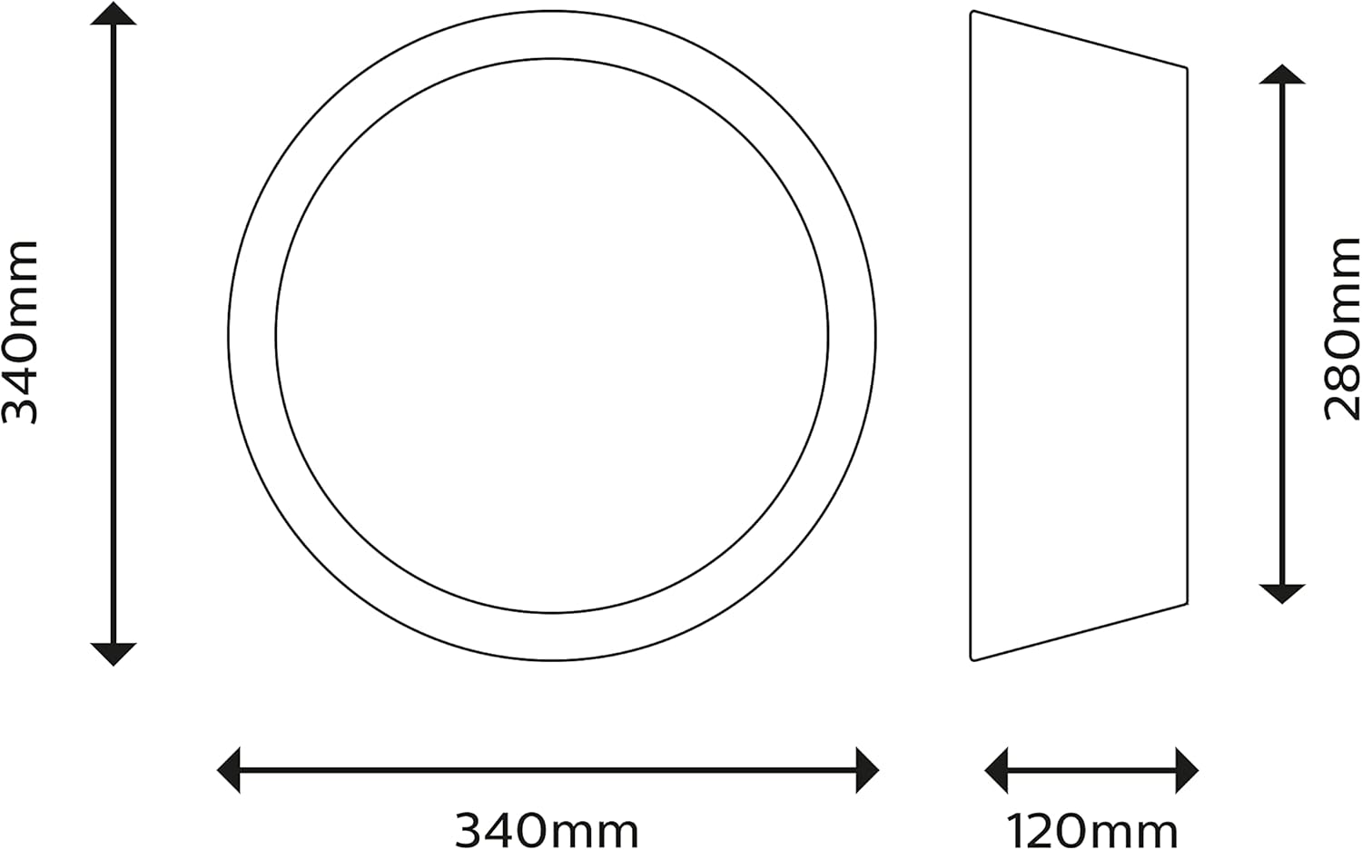 Philips Lighting Lampada da Soffitto LED Dawn 14W, Nero - immagine 3