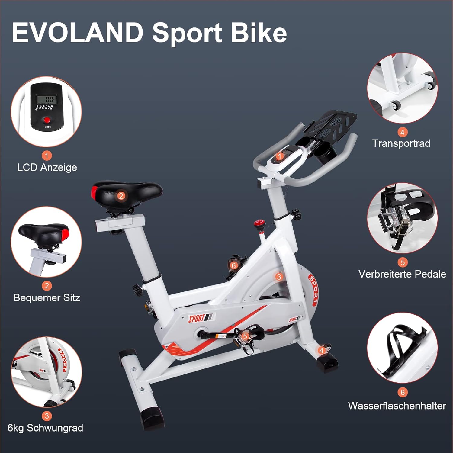 Evoland Cyclette Professionale con Display LCD - immagine 2