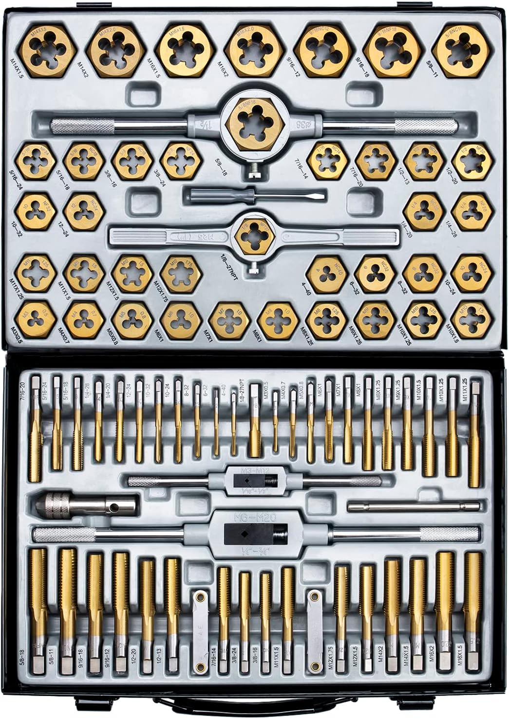 86-Piece Master Tap and Hex Die Set - Titanium Coating - immagine 2