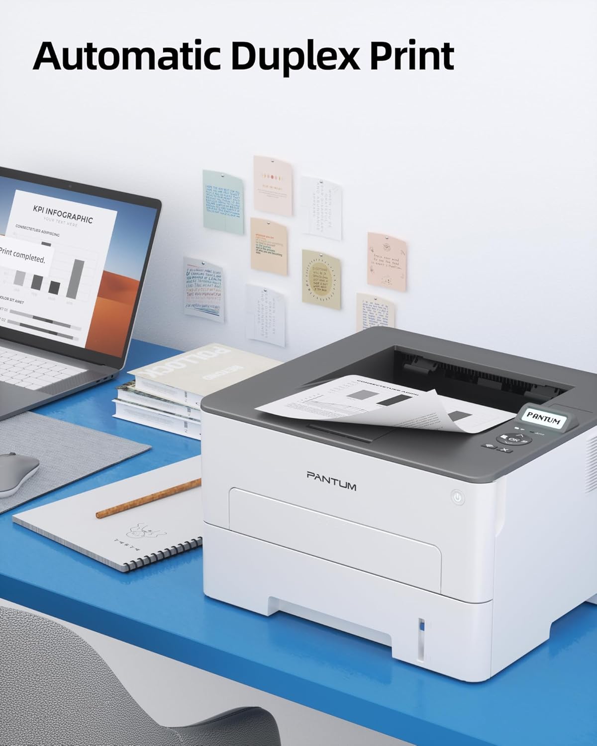 Pantum P3018DW Stampante Laser Wifi A4, Bianco - immagine 4