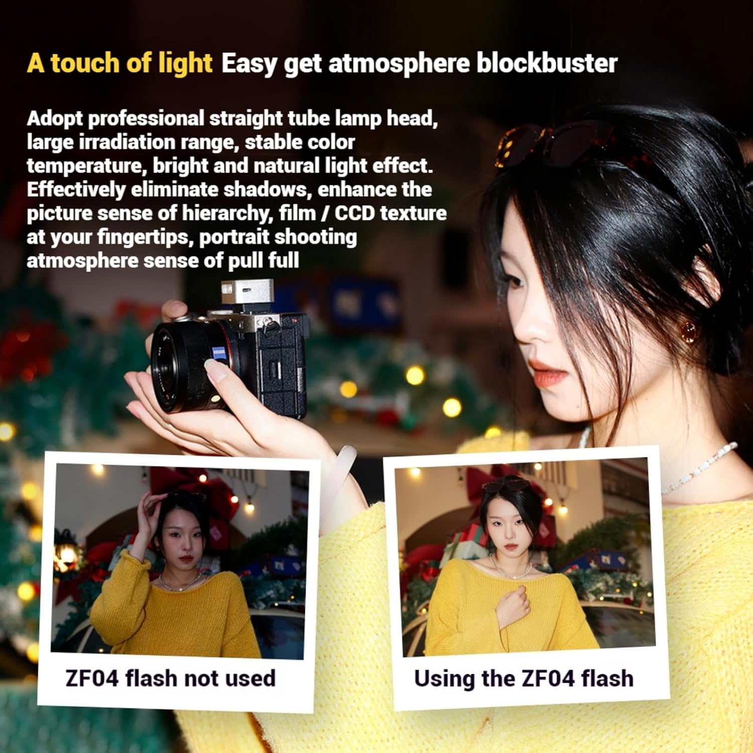 ZΕΝΙΚΟ ZF04 On-Camera Flash, Nero - immagine 5