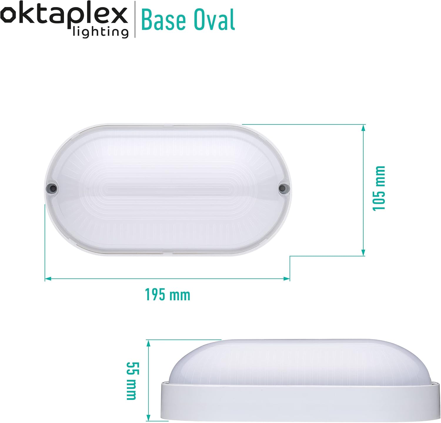 Oktaplex - Base moderno 4 X 9w-4000k-oval - immagine 5