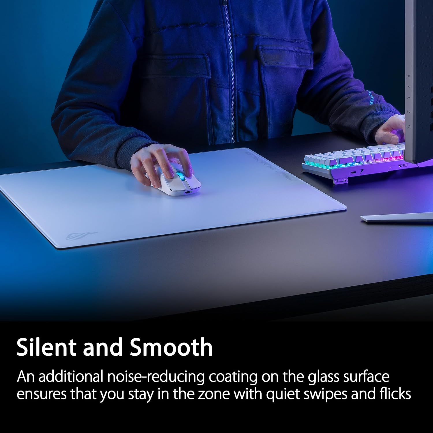 Asus ROG Moonstone Ace L - Mouse Pad Gaming in Vetro - immagine 4