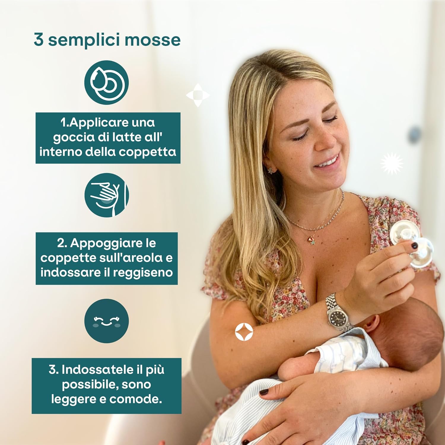 Koala Babycare - Coppette Paracapezzoli Argento Maxi Size - immagine 3