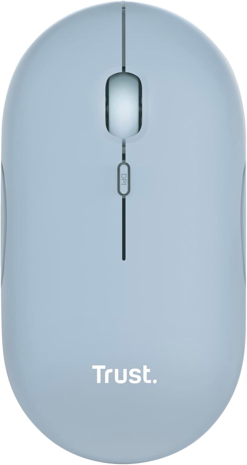Trust Puck Mouse Wireless Ricaricabile, Blu - immagine 10