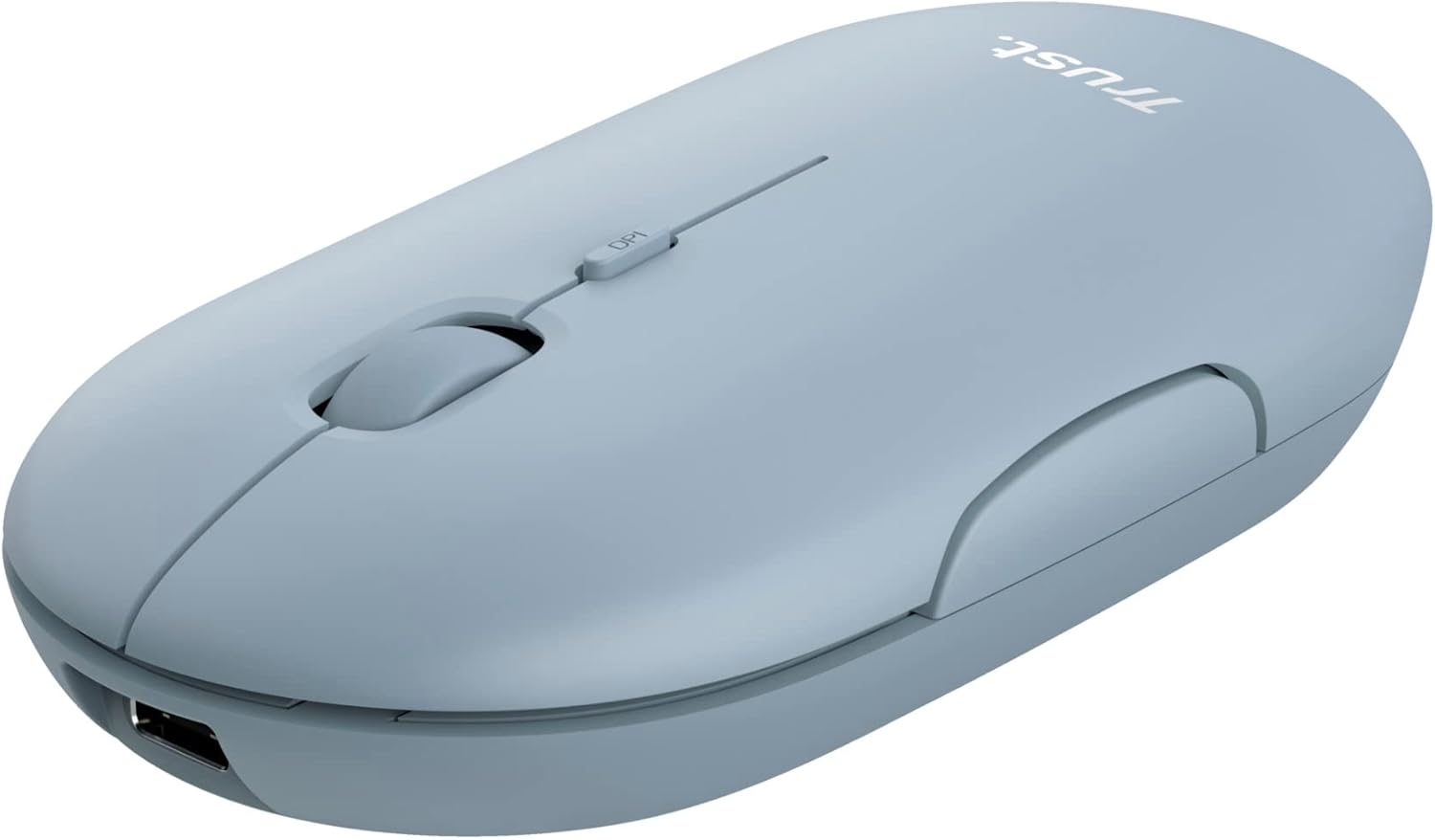 Trust Puck Mouse Wireless Ricaricabile, Blu - immagine 1