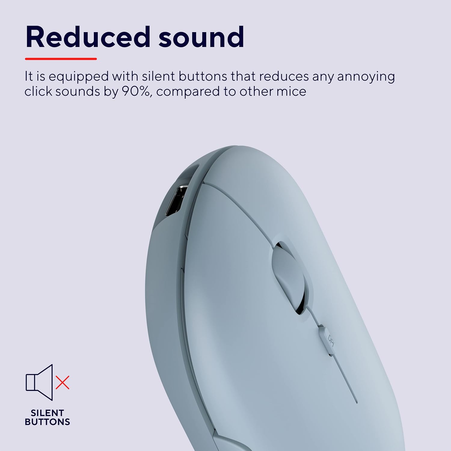 Trust Puck Mouse Wireless Ricaricabile, Blu - immagine 3