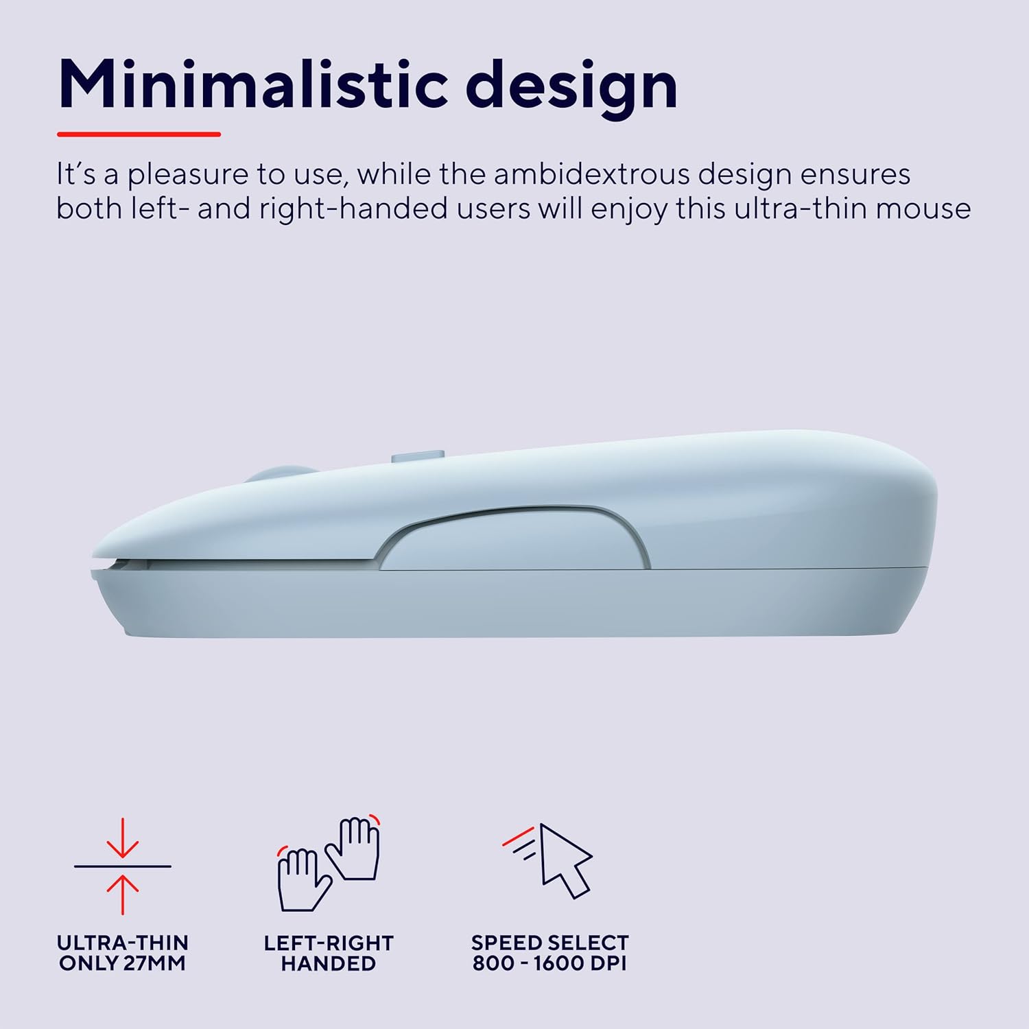 Trust Puck Mouse Wireless Ricaricabile, Blu - immagine 4