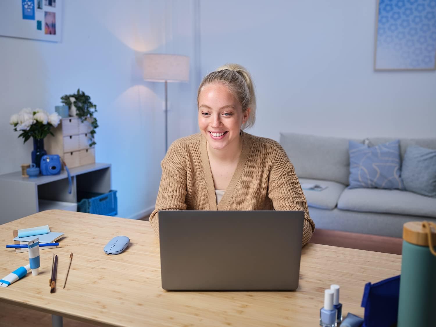 Trust Puck Mouse Wireless Ricaricabile, Blu - immagine 6