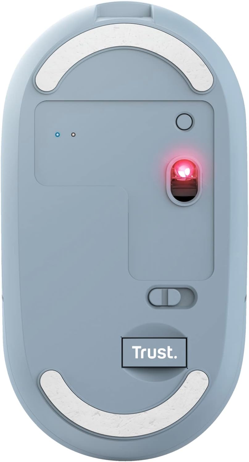 Trust Puck Mouse Wireless Ricaricabile, Blu - immagine 9