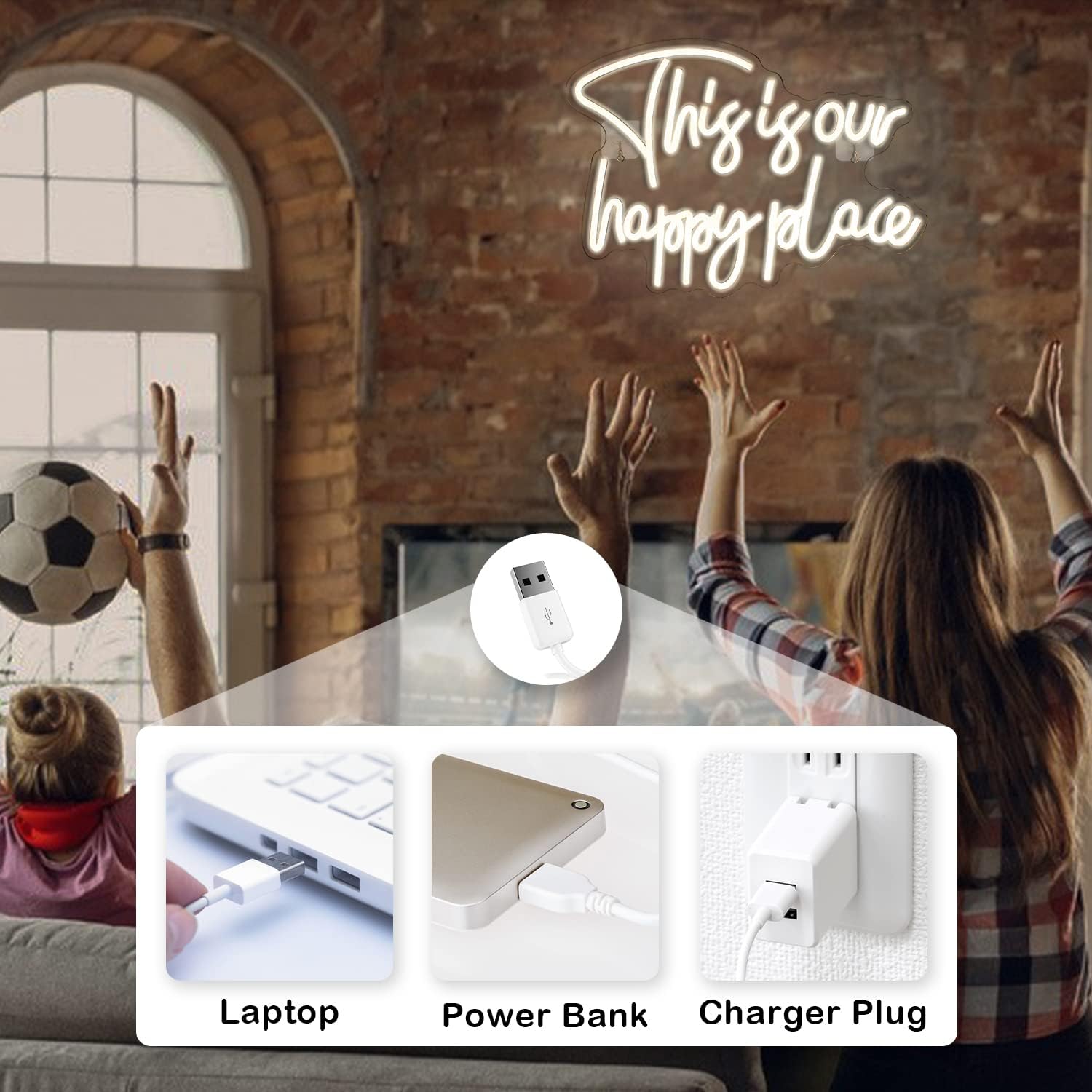 Looklight Insegna Neon This is Our Happy Place - immagine 6