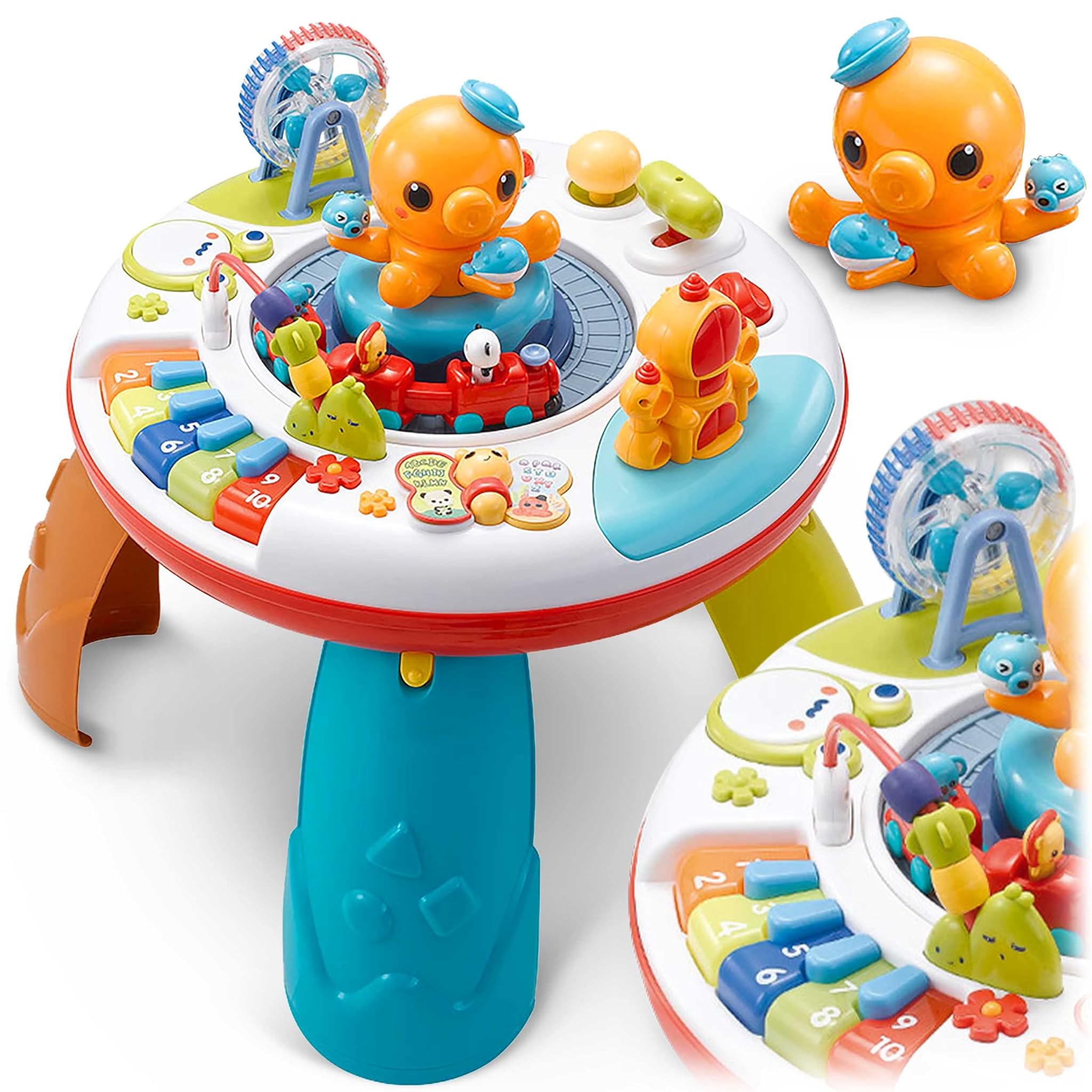Tavolino interattivo, lavagna educativa, giostra, musica, 5 in 1 Ricokids