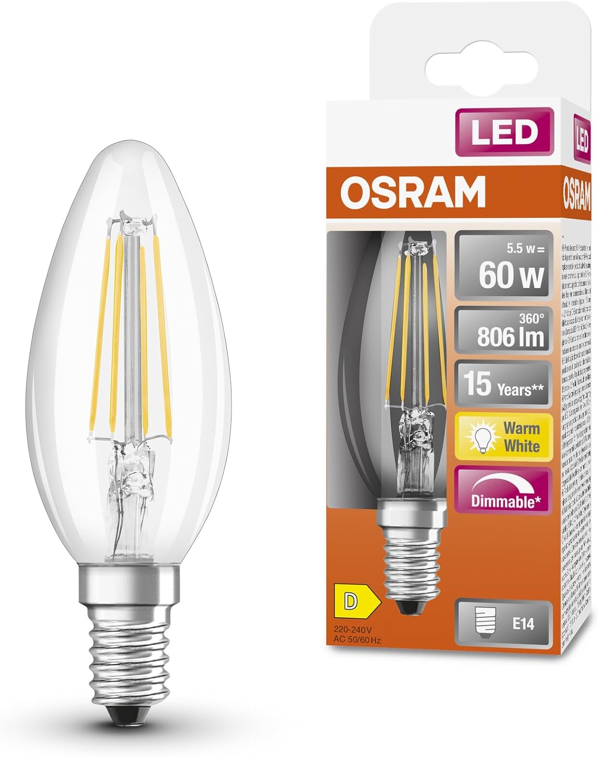 Osram LED Superstar Classic B60 Dimmabile E14 (6pz)