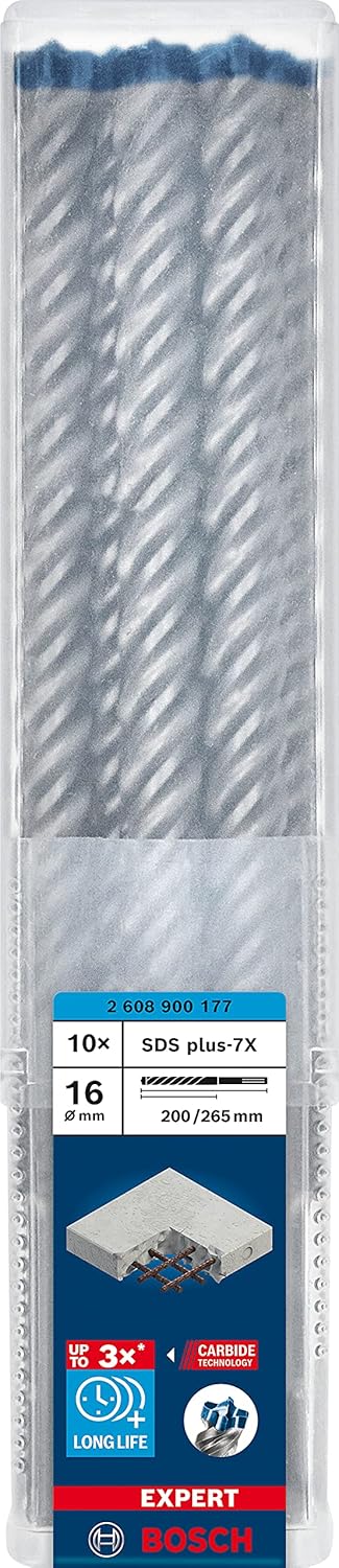 Bosch Accessories 10x Punte per Martelli Expert SDS plus-7X - immagine 2