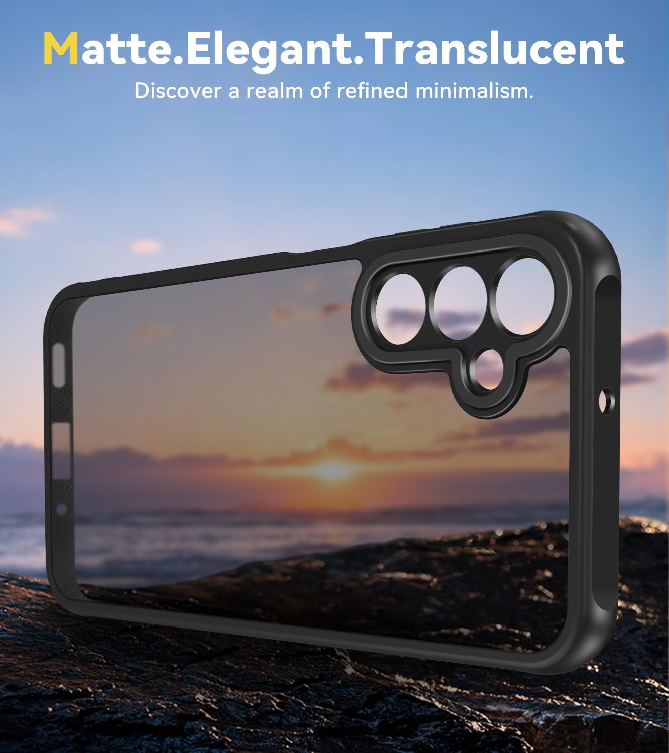 Ivoler Cover Opaca per Samsung Galaxy A16 4G/5G, Nero - immagine 6