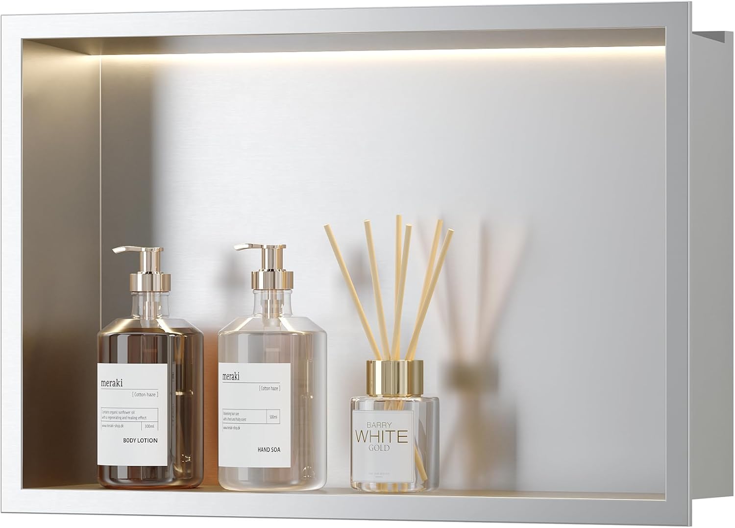 Neohomee Doccia a Muro Inox con LED 45x30cm