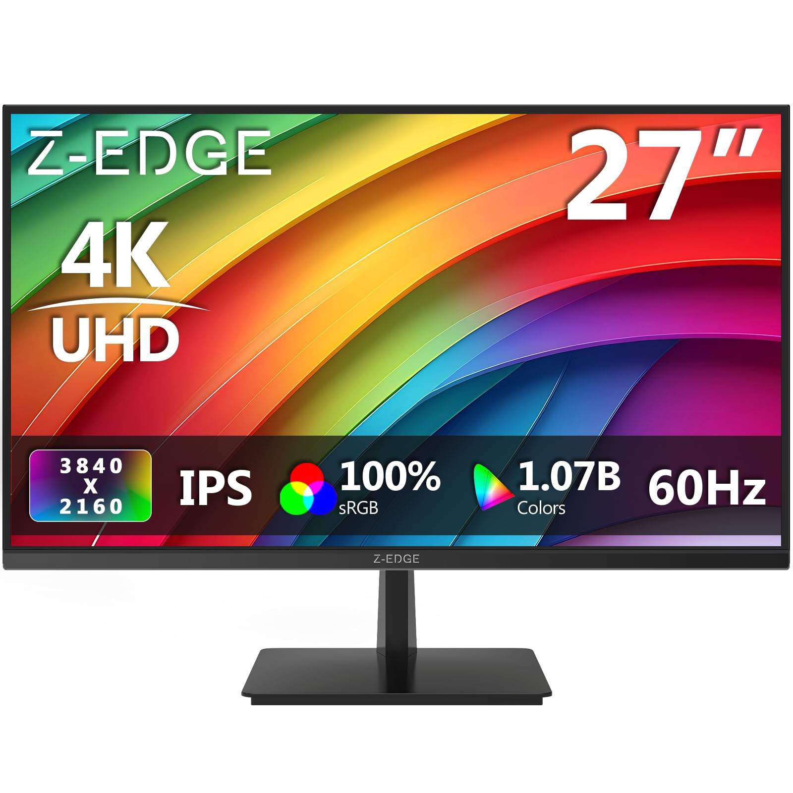 Z-Edge Monitor 4K UHD 27 Pollici IPS 60Hz, Nero