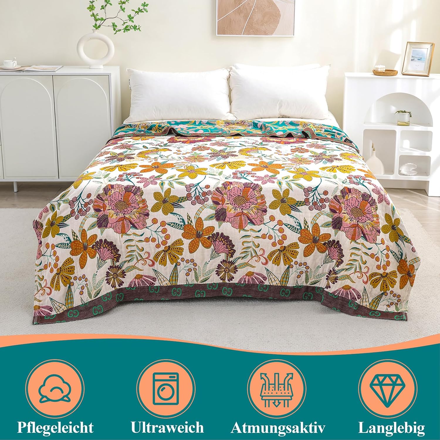 Copriletto Boho in Cotone 230x250cm - immagine 2